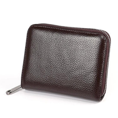 Leather Rfid Wallet - Sleek and Secure - Coffee