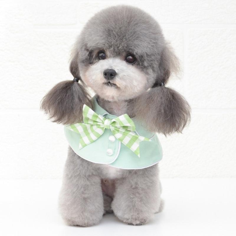 Pet Accessories Dog Small Shawl Bib Saliva Towel Triangle Scarf - Size L - Light Yellow
