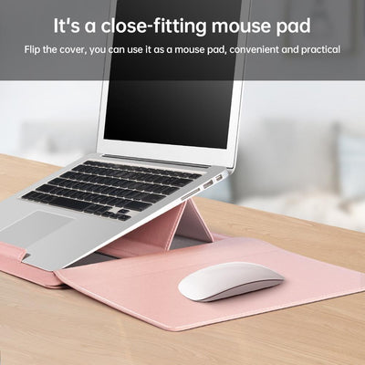 Versatile Laptop Bag with Mouse Pad Stand - Blue
