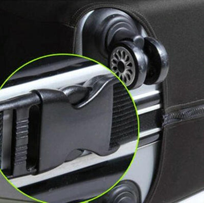 Protective Elastic Suitcase Cover - Fits 26-28 Inch Luggage - Dustproof & Scratch-proof - English Map