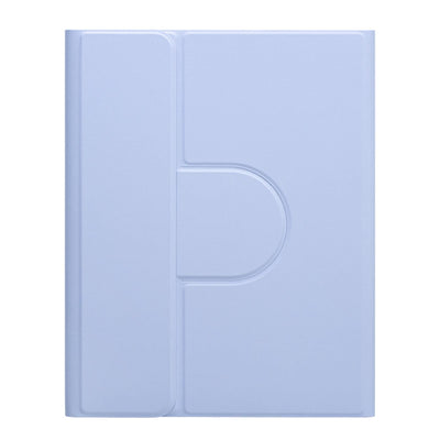 360 Degree Rotatable Bluetooth Keyboard Leather Case With Touchpad - Square Button - Light Purple - For Ipad 10Th Gen 10.9 2022