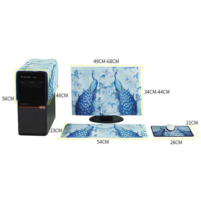 Universal 3-in-1 Desktop Pc Dust Cover - Fits 25-27 Inch - Fascinating Flamingo