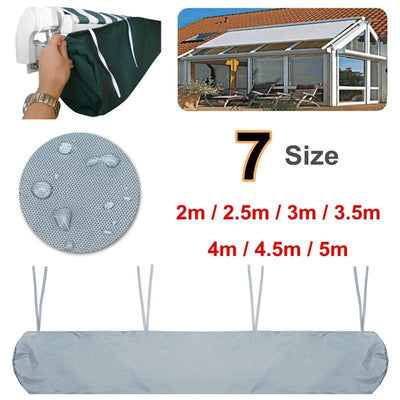 Waterproof Retractable Canopy For Outdoor Patio - 5M Size - Grey