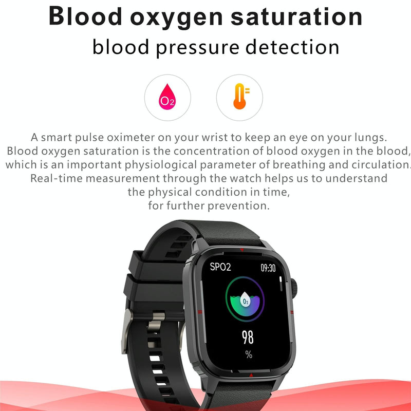 1.7 Inch Tft Hd Screen Smart Watch Support Bluetooth Calling / Blood Pressure Monitoring - Green