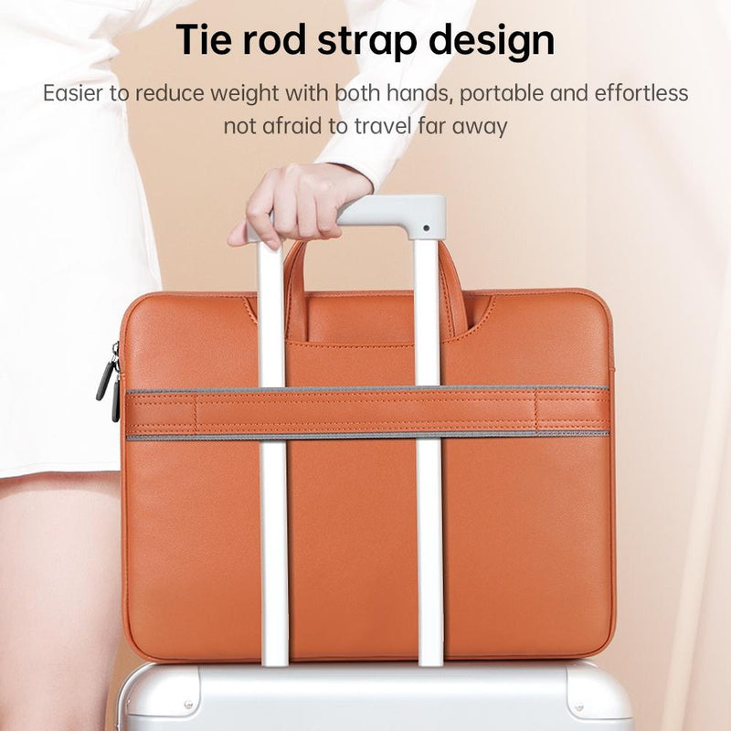 13 / 14 Inch Waterproof Pu Laptop Inner Bag - Rose Gold