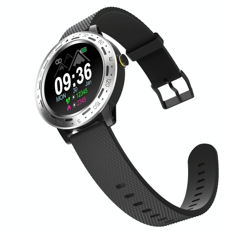 1.3 Inch Tft Screen Ip67 Waterproof Smart Watch Bracelet Support Sleep Monitor / Heart Rate Monitor / Blood Pressure Monitoring - Silver Black