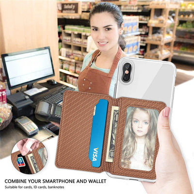 Universal Phone Card Holder With Bracket Multifunctional - Apricot