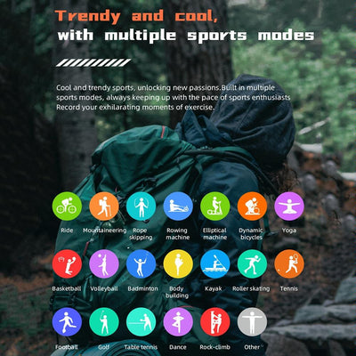 1.46 Inch Ip68 Waterproof Sos Flashlight Bluetooth Smart Watch - Yellow Green