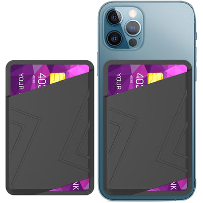 Silicone Adhesive Card Case Black - Gray