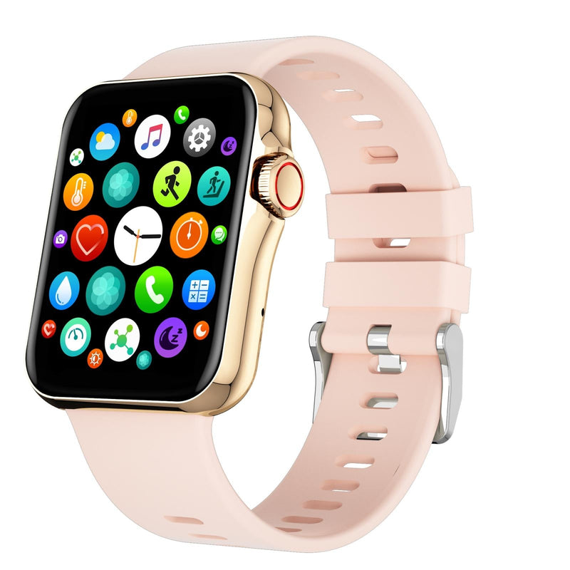 1.6 Inch Waterproof Smart Watch With Ips Colour Screen Sport Sleep Heart Rate Monitoring - Gold