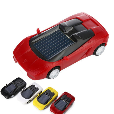 3-piece Solar Mini Car Racer Toy for Kids - Powered by the Sun - Yellow