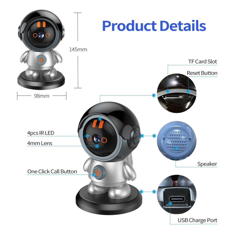 3Mp Humanoid Detection Wifi Ip Camera - One Click Call