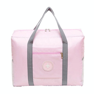 Folding Travel Bag with Trolley Case for Luggage - Navy