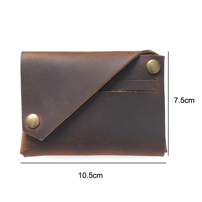 Leather Card Holder For Bank Cards Black - Wine Red