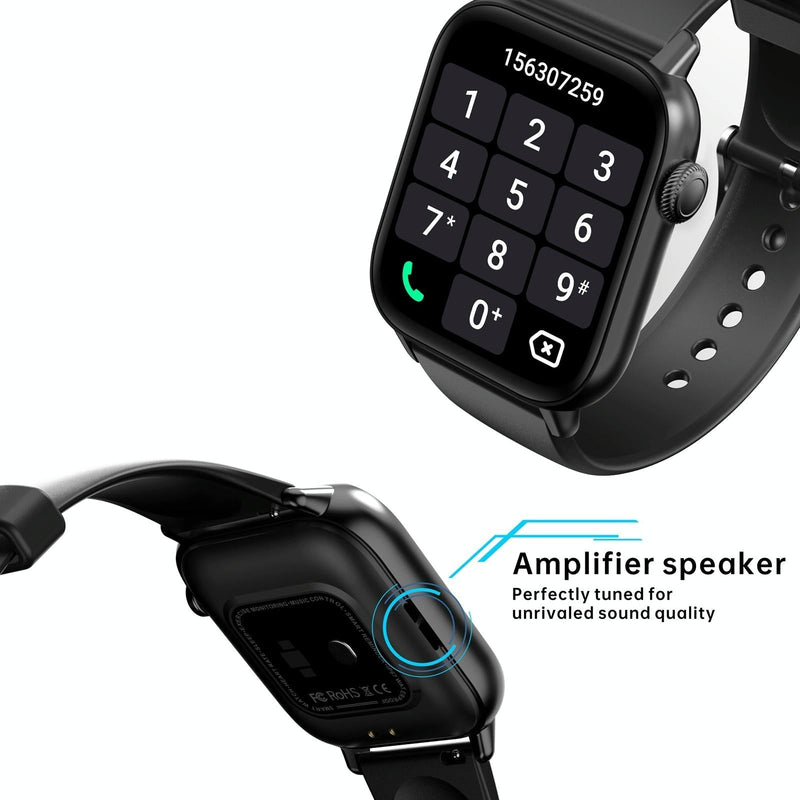 1.83 Inch Bt5.2 Smart Sport Watch Support Sleep / Heart Rate / Blood Oxygen / Temperature / Blood Pressure Health Monitor - Black + Grey