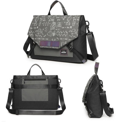 Anti-drop Crossbody Laptop Bag - Fits 13.3-16 Inch - Airbag Protection - Black Lightning