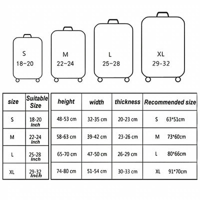 18-21 Inch Travel Suitcase Dust Covers - Elastic & Abrasion-resistant - Pink Ripple