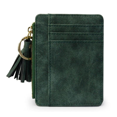 Compact Card Holder With Large Capacity Cute Mini Coin Purse - Green