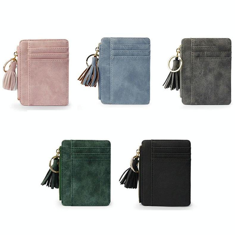 Compact Card Holder With Large Capacity Cute Mini Coin Purse - Green