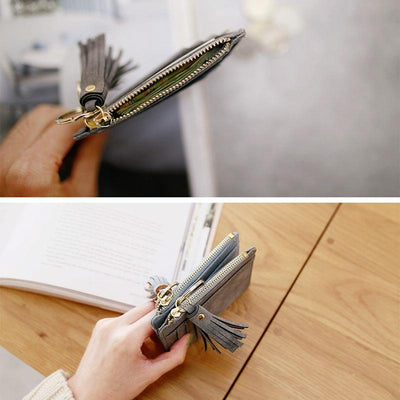 Compact Card Holder With Large Capacity Cute Mini Coin Purse - Green