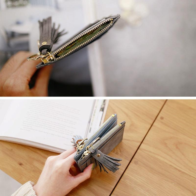 Compact Card Holder With Large Capacity Cute Mini Coin Purse - Green