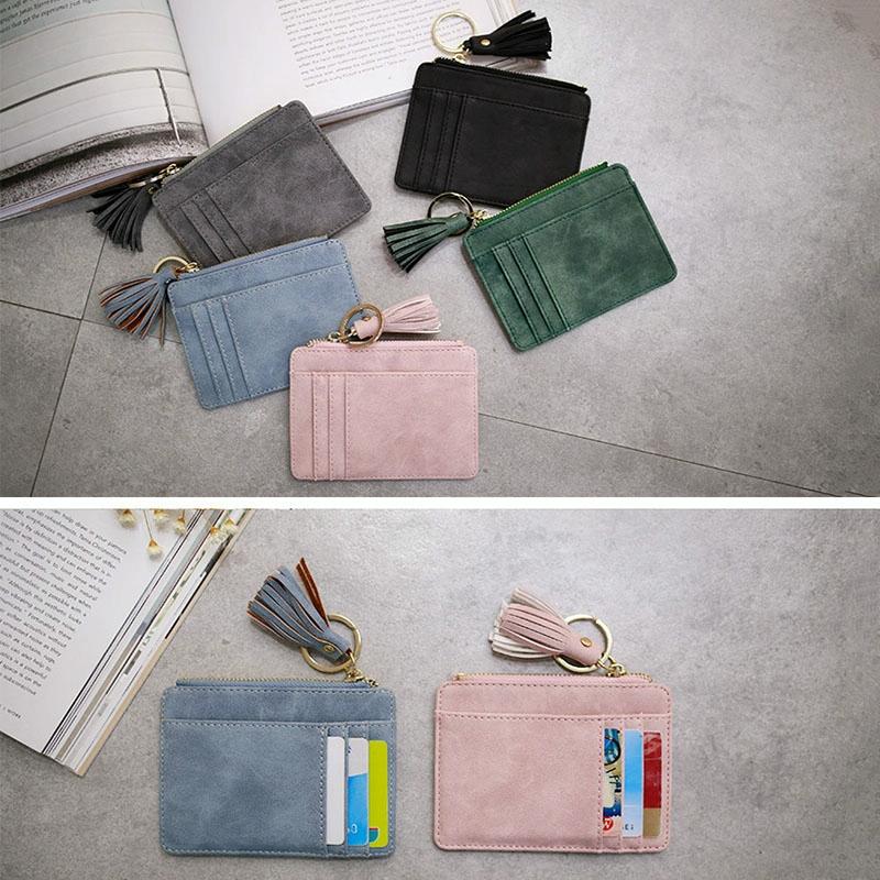 Compact Card Holder With Large Capacity Cute Mini Coin Purse - Green