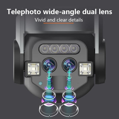 10X Binocular Zoom Dual Light Source Wifi Camera - Ip67 Waterproof For Outdoor Use