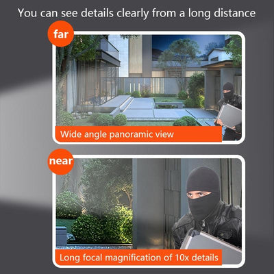 10X Binocular Zoom Dual Light Source Wifi Camera - Ip67 Waterproof For Outdoor Use