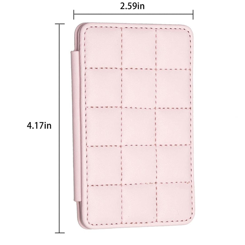 Grid Pattern Card Bag Sticker For Mobile Phones - Beige