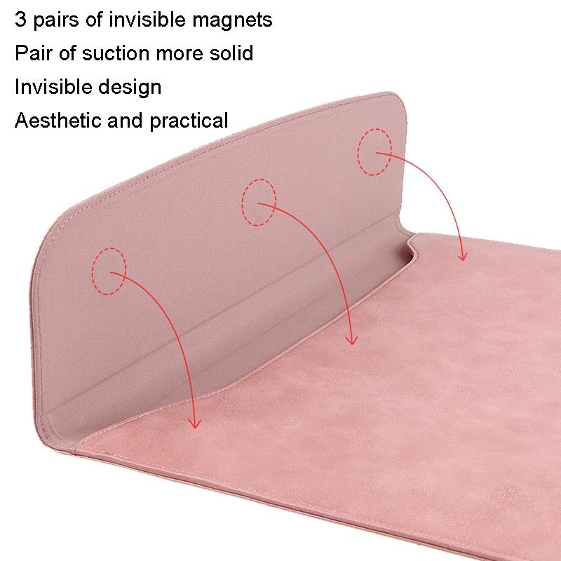 11 / 12 Inch Slim Tablet Case with Magnetic Suction for Laptops - Pink