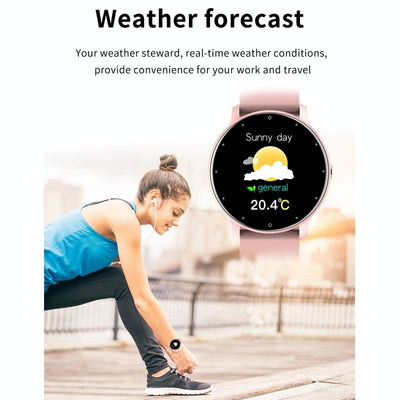 1.28 Inch Touch Screen Ip67 Waterproof Smart Watch Support Blood Pressure Monitoring / Sleep Monitoring / Heart Rate Monitoring - Rose Gold