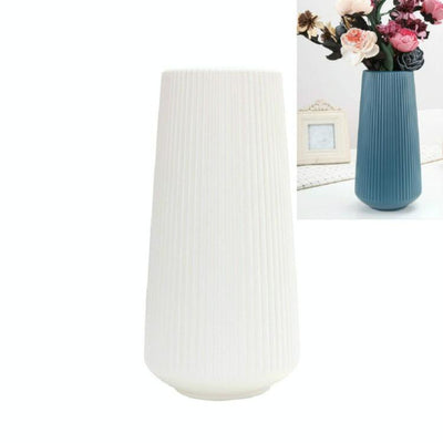 Versatile Plastic Flower Vase For Dry And Wet Arrangements - Green