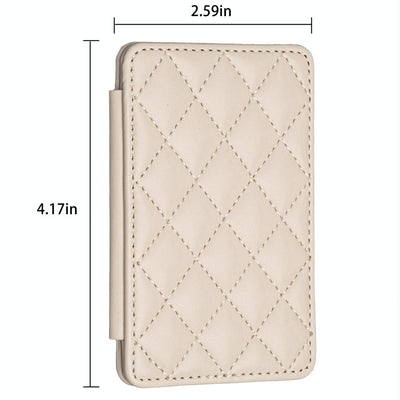 Rhombus Pattern Card Bag Back Sticker For Mobile Phones - Beige
