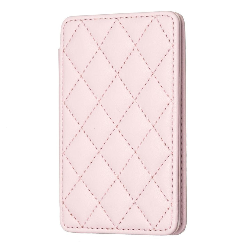 Rhombus Pattern Card Bag Back Sticker For Mobile Phones - Beige