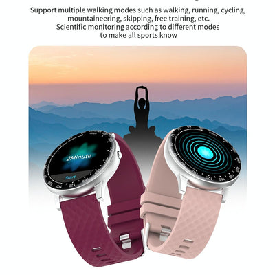 1.75 Inch Hd Round Screen Silicone Strap Smart Sports Watch - Purple