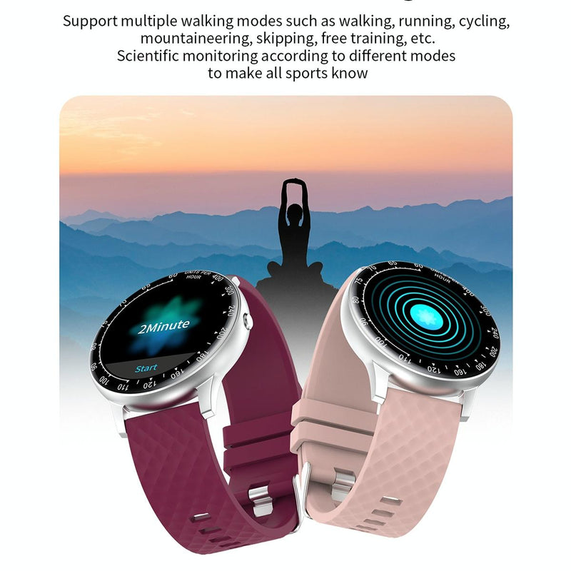 1.75 Inch Hd Round Screen Silicone Strap Smart Sports Watch - Purple