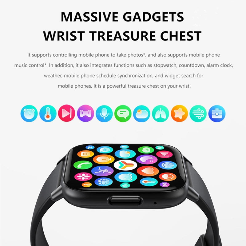 1.83 Inch Bt5.2 Smart Sport Watch Support Bluetooth Call / Sleep / Blood Sugar / Blood Oxygen / Temperature / Heart Rate / Blood Pressure Health Monitor - Purple