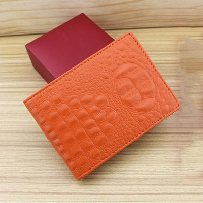Universal Crocodile Pattern Driver License Cover With Card Slot - Orange