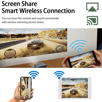 Portable 4K Android Tv Projector For Home Theater And Gaming