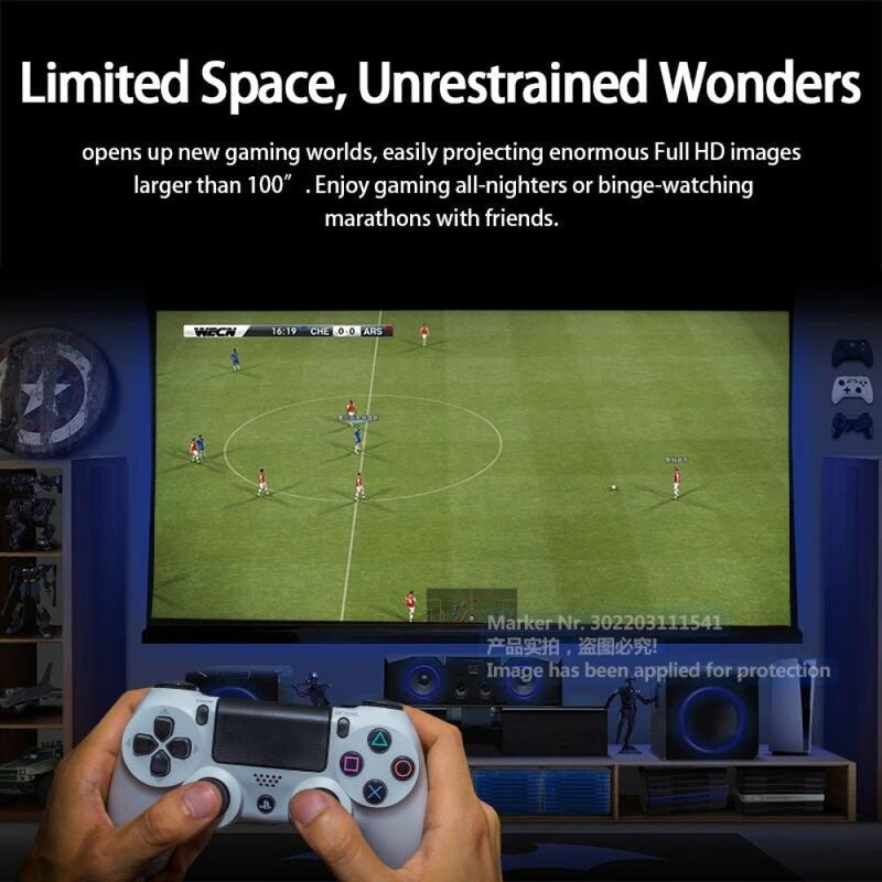 Portable 4K Android Tv Projector For Home Theater And Gaming