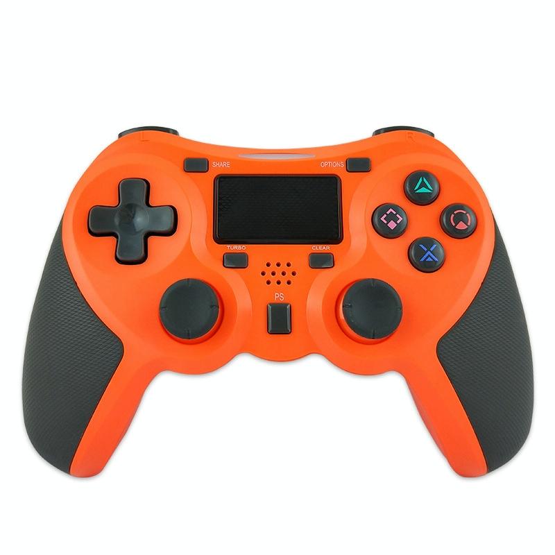 Wireless Bluetooth Game Controller For Ps4 - Rubberized - Orange