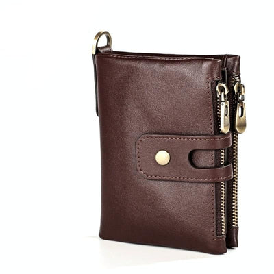 Men Rfid Leather Wallet with Card Slots - Coffee