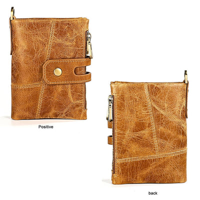 Men Rfid Leather Wallet with Card Slots - Coffee