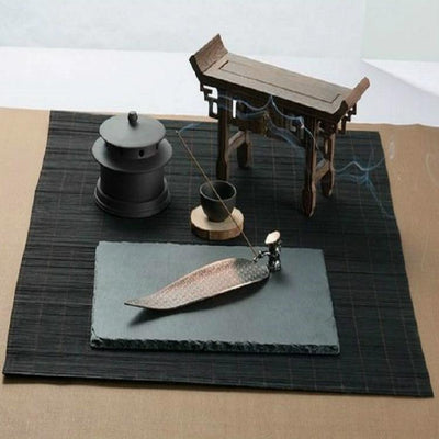 Large Sandalwood Incense Sticks with Leaf Ornaments - Bronze