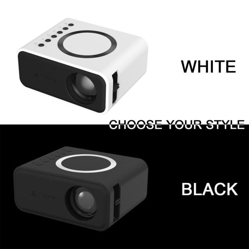 Portable Mini Projector For Home Use - Compatible With Mobile Devices - White