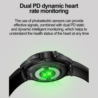 1.39 Inch Ip67 Waterproof Sports Health Monitoring Smart Bluetooth Calling Watch - Brown Leather