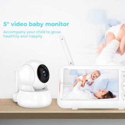 5-Inch Wireless Baby Monitor With Infrared Night Vision And Two-Way Intercom