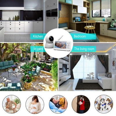 5-Inch Wireless Baby Monitor With Infrared Night Vision And Two-Way Intercom