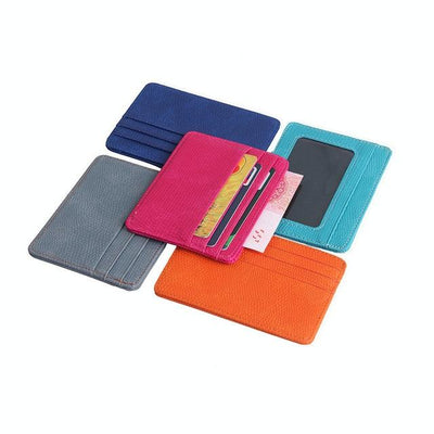 Lizard Pattern Pu Leather Card Holder Compact Bank Card Set - Gray
