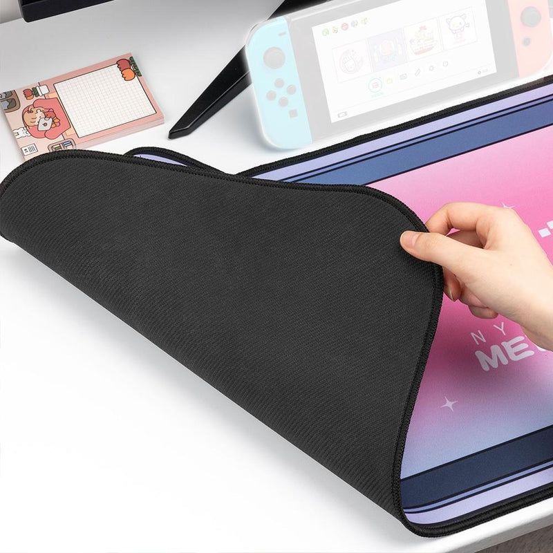 400 X 800 X 3Mm Cute Cat Ear Desk Pad For Keyboard & Mouse